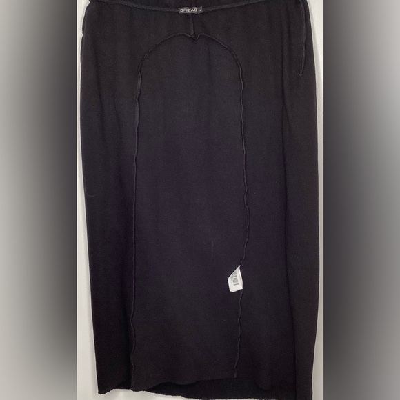 Grizas classic black pencil skirt in soft cotton blend, Lg - Picture 4 of 8